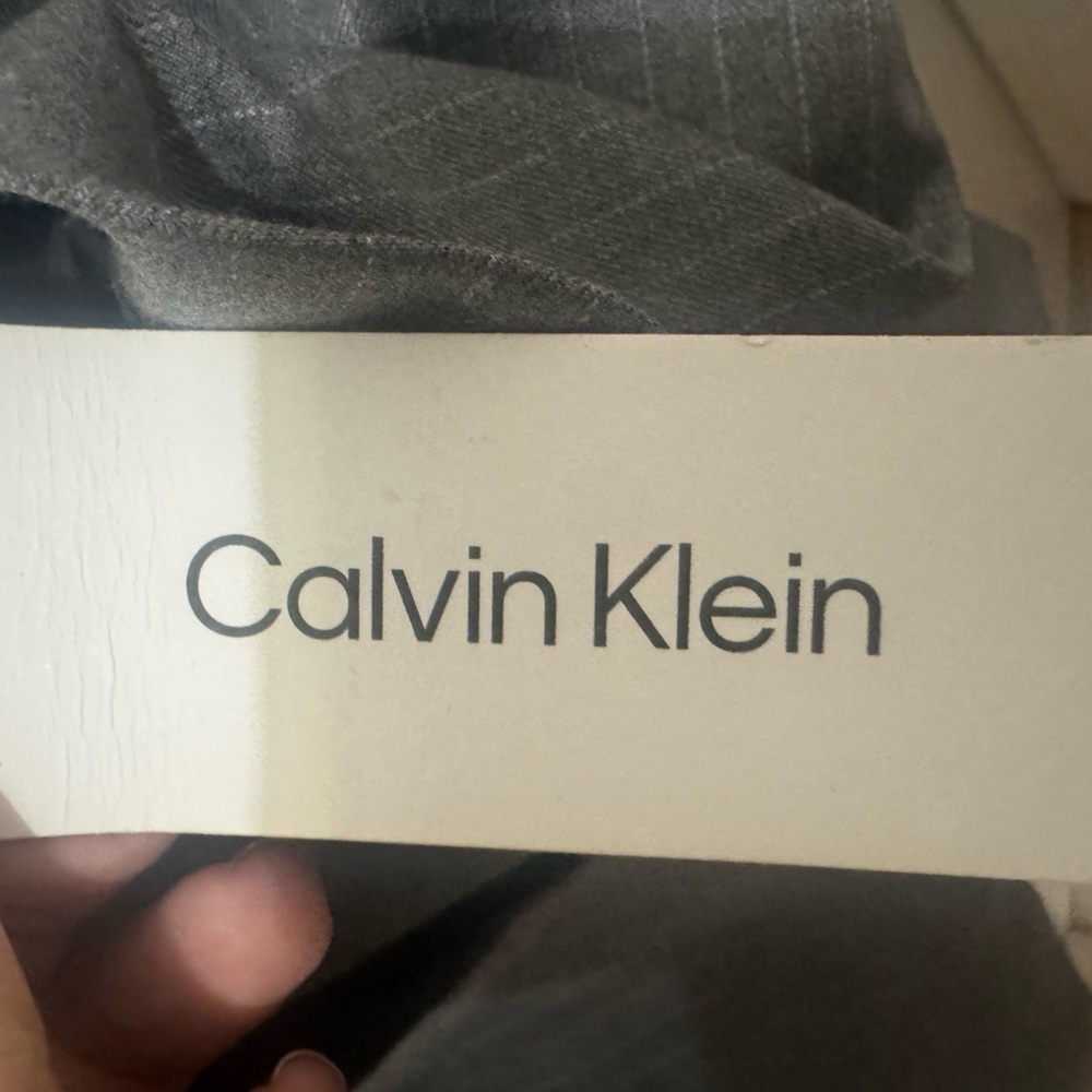 Calvin Klein Gray Striped Open Blazer Size 8P - Picture 5 of 5
